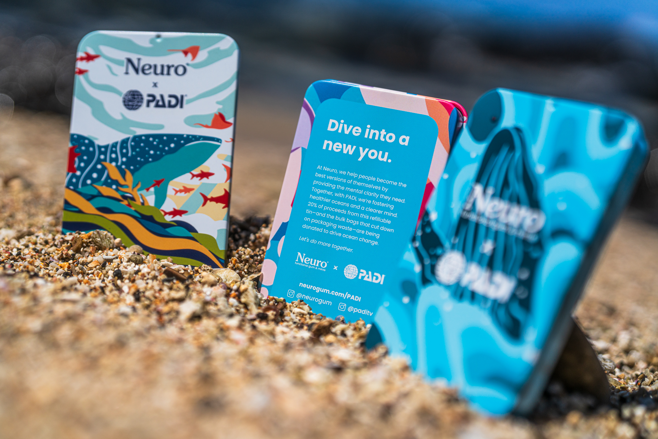 Neuro x PADI special edition tins