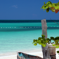 Beach and water view of the Caribbean
