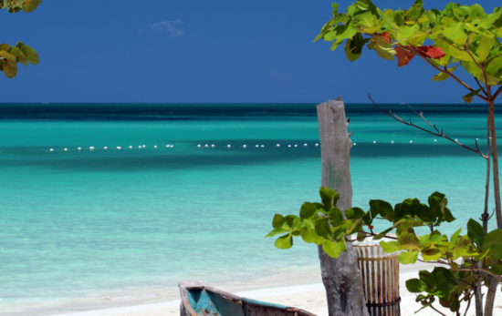 Beach and water view of the Caribbean