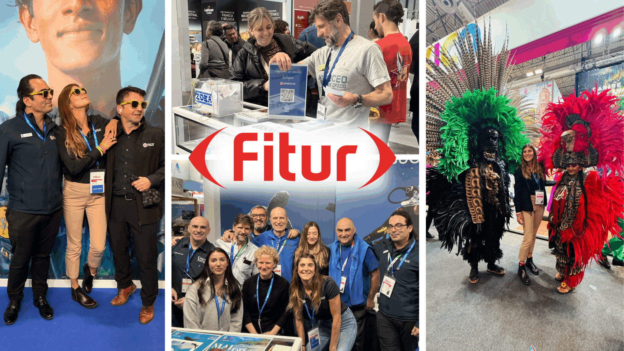 Collage voor de FITUR duikshow