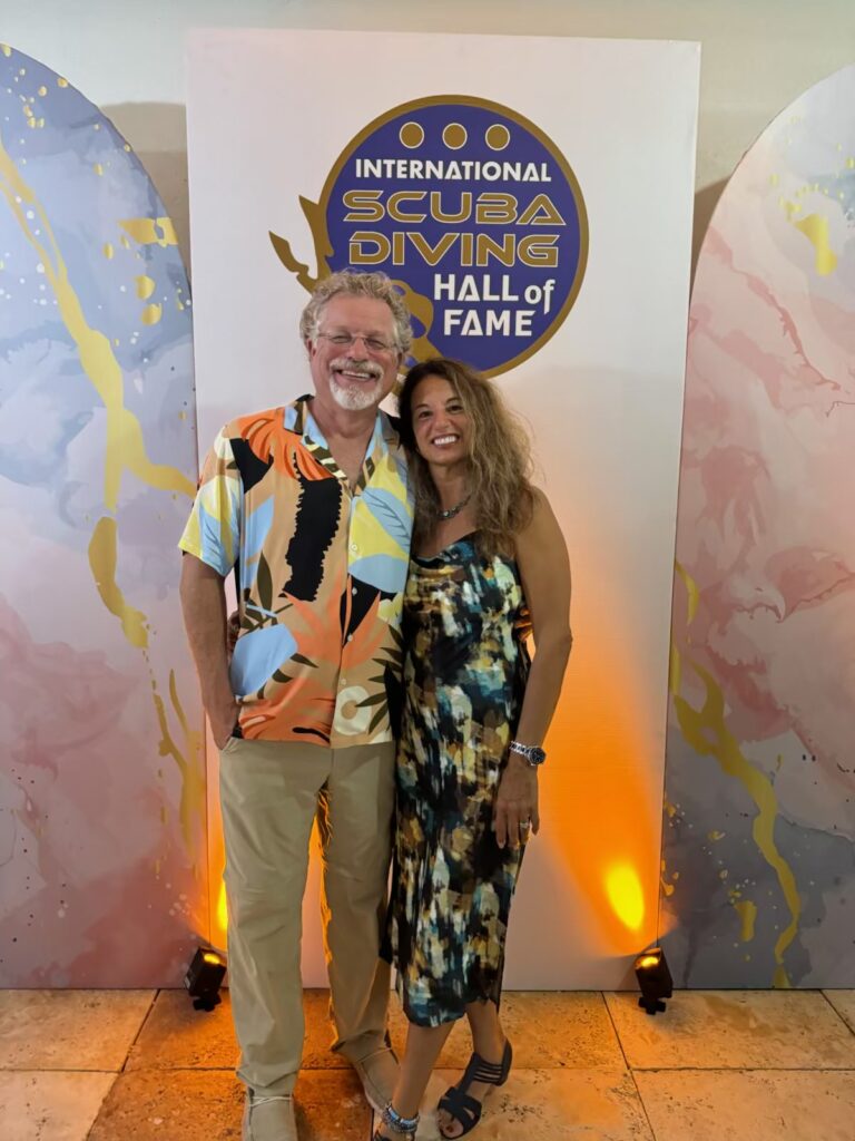 Margo and Tom Peyton at the International Scuba Diving Hall of Fame Induction Ceremony