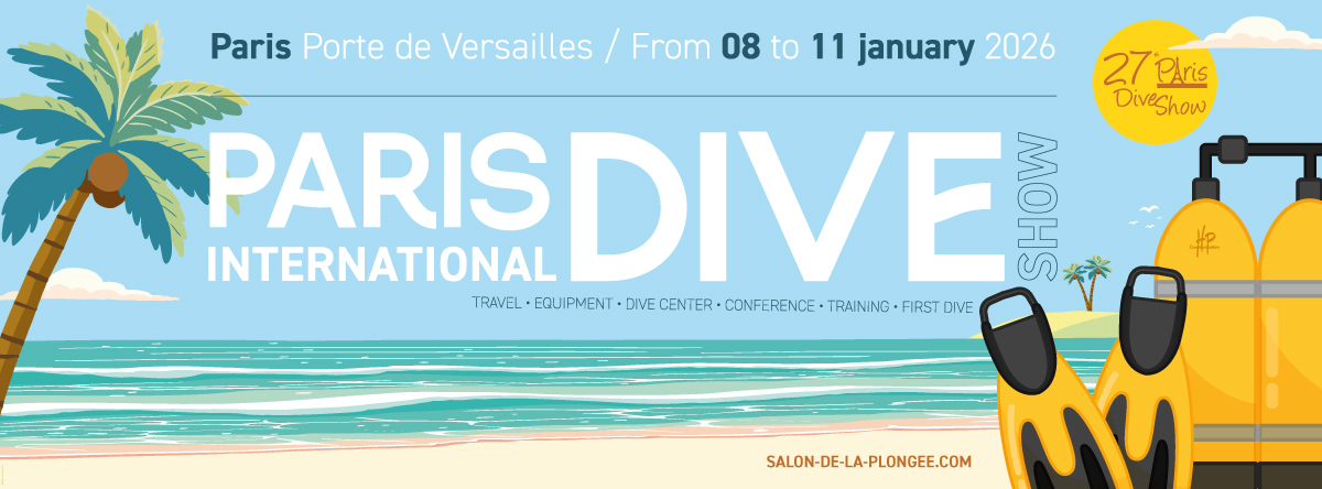 Banner voor de Paris Dive Show
