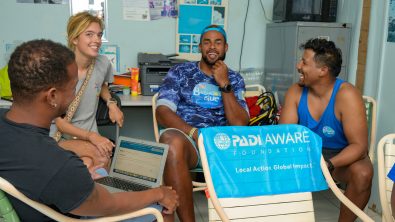 Four leaders in ocean conservation and diving who support PADI AWARE Foundation and its action plan for ocean conservation