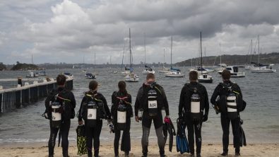 rescue diver course image group divers