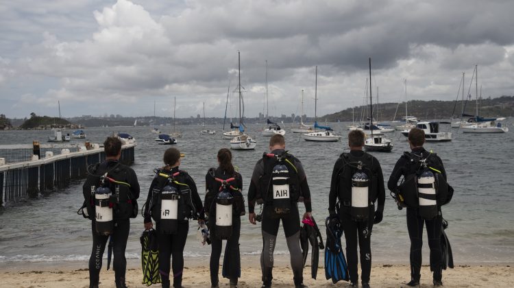 rescue diver course image group divers
