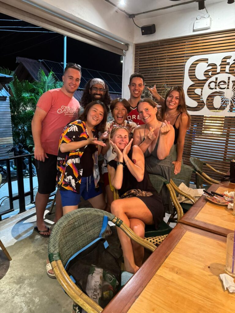 Group of freedivers in a dive shop