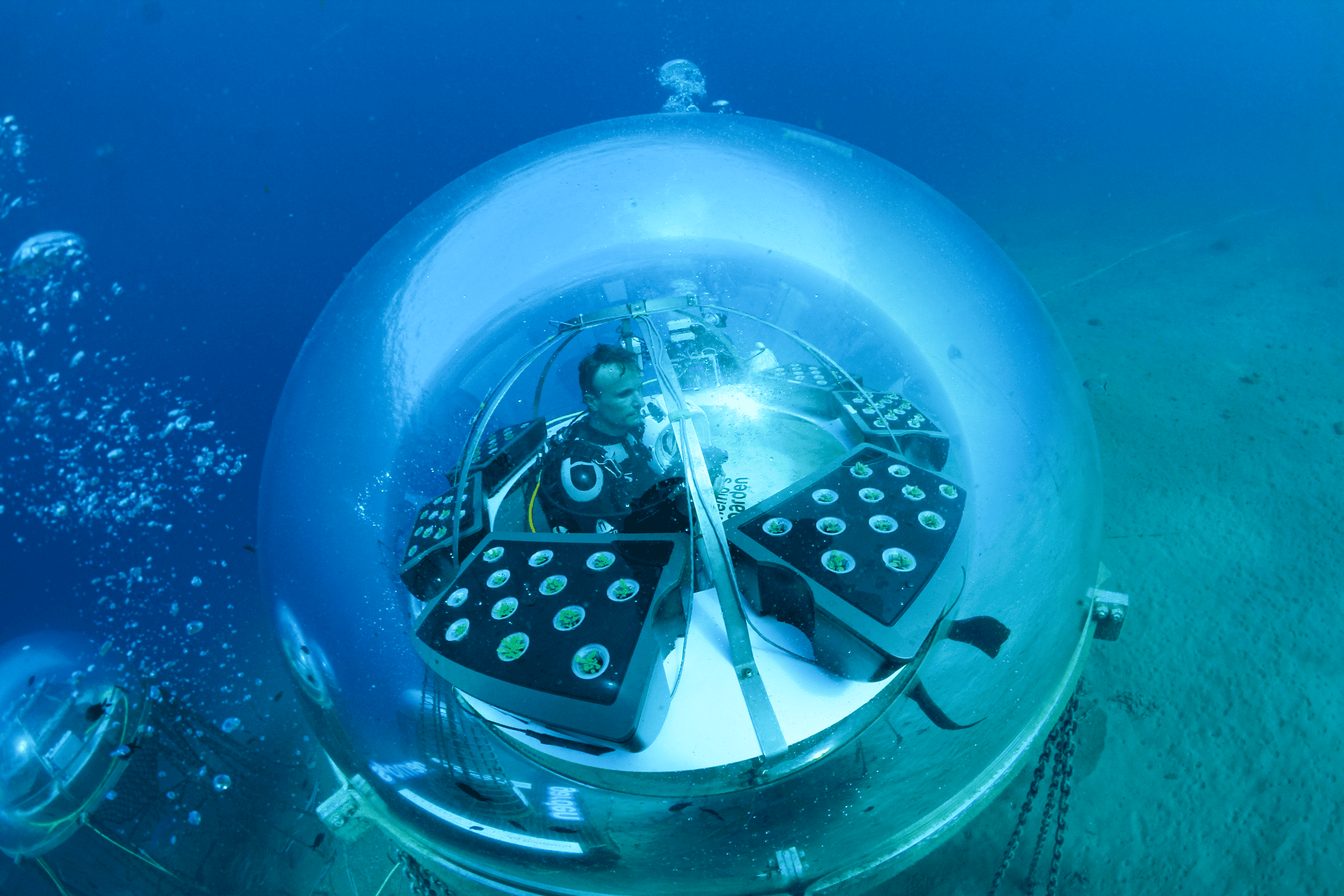 Nemo’s Garden biosphere underwater