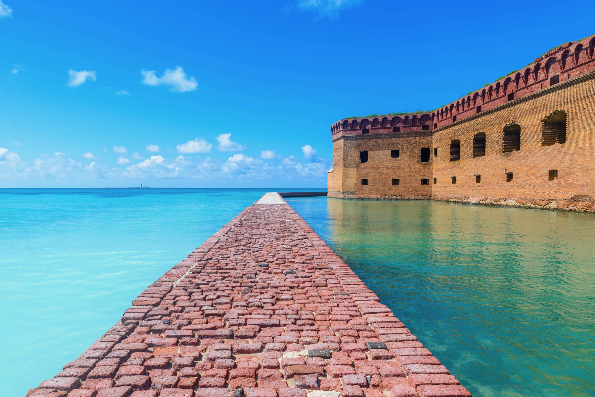 A closeup of Dry Tortugas National Park