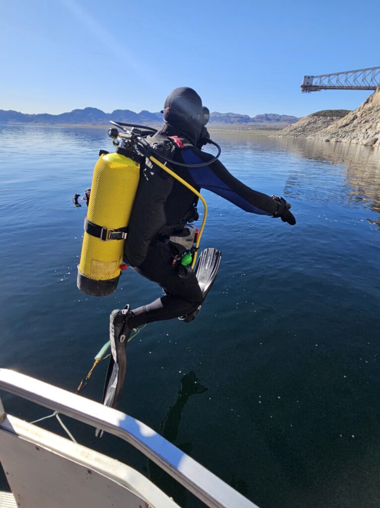 Boat Entry Scuba Diving Lake Mead