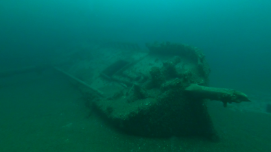 tiller shipwreck underwater lake ontario