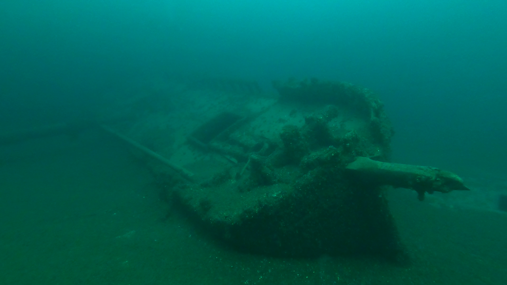 tiller shipwreck underwater lake ontario