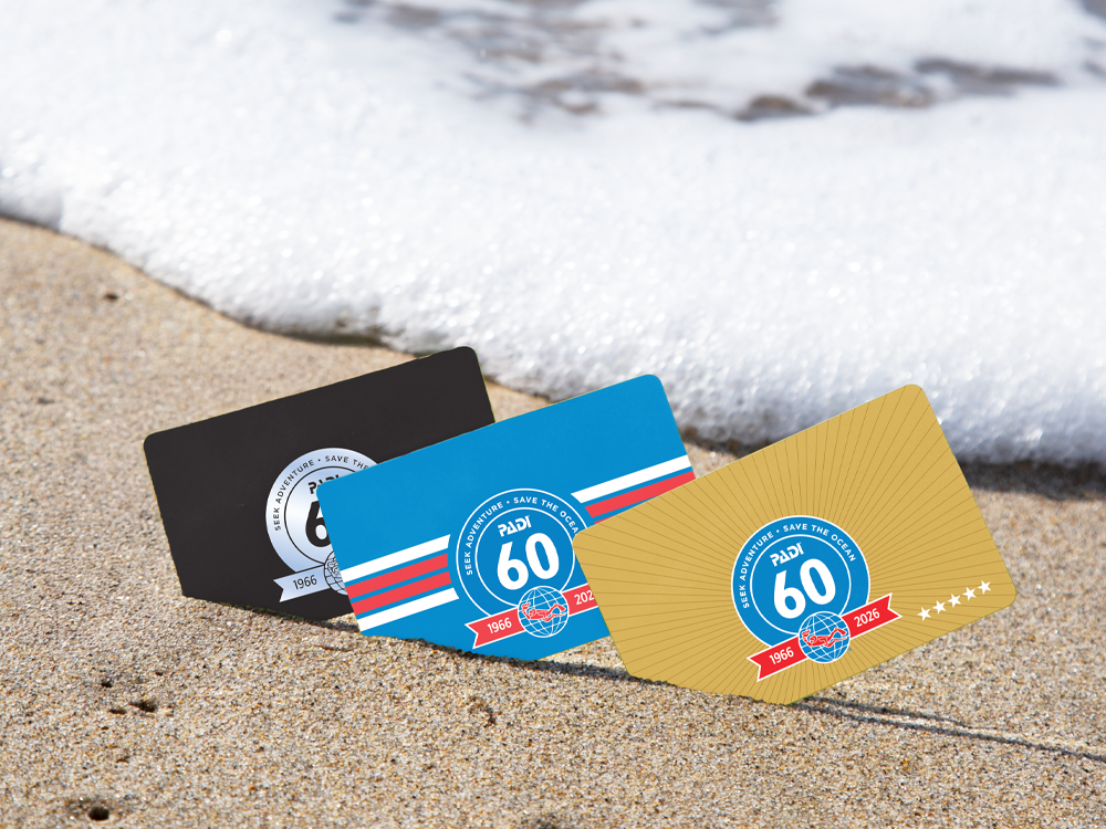 PADI 60th Anniversary Cert Cards