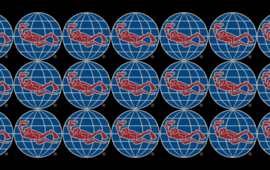 PADI logos in a repeating pattern
