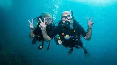 Bep and Otto Wijnands diving in Thailand