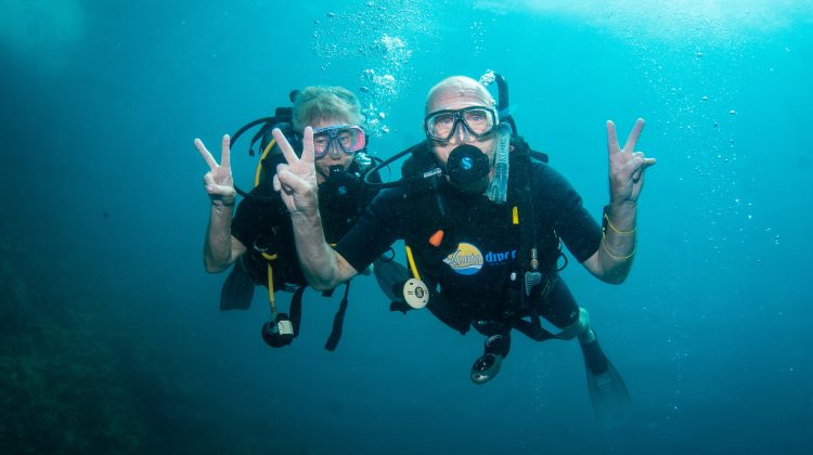 Bep and Otto Wijnands diving in Thailand