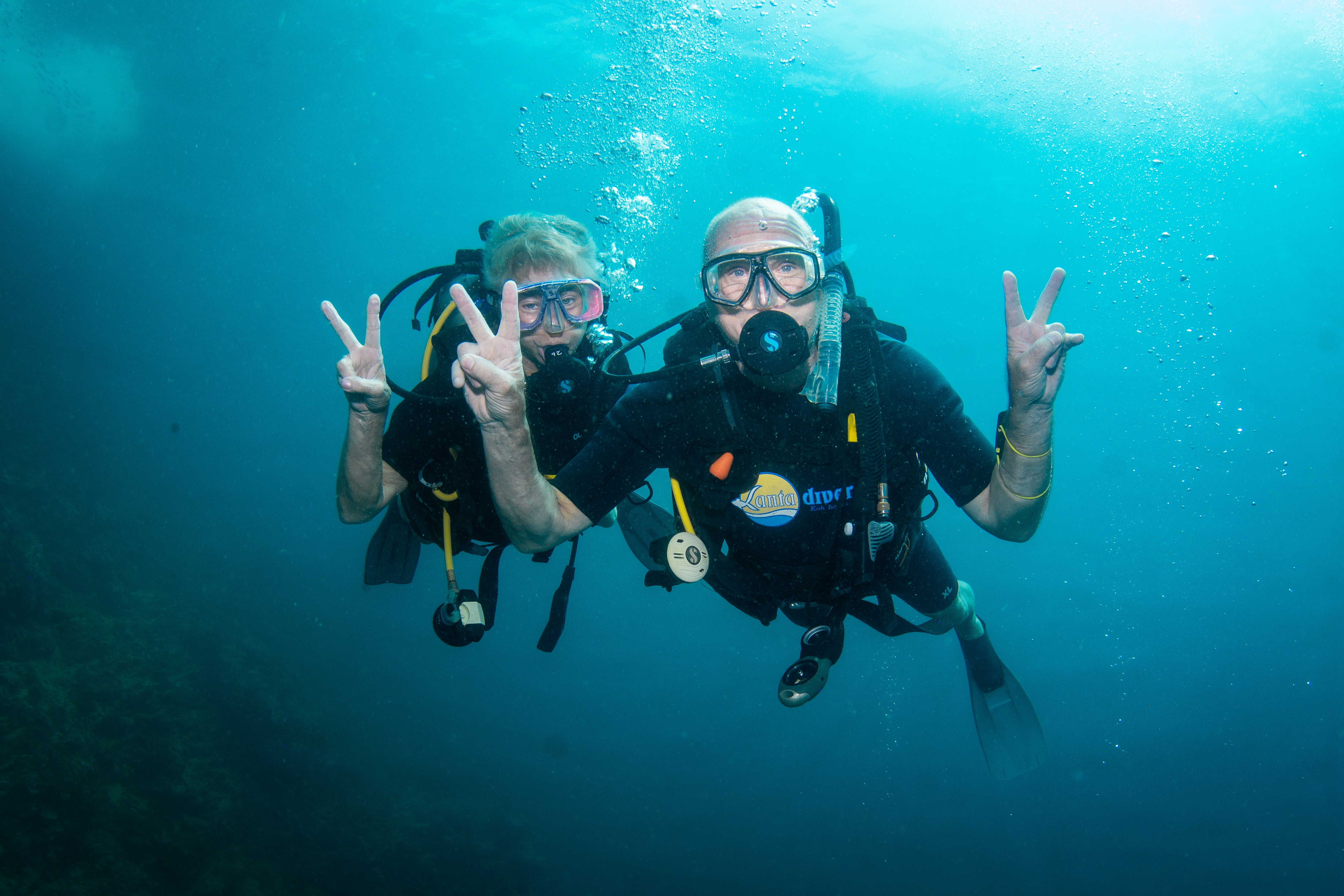Bep and Otto Wijnands diving in Thailand