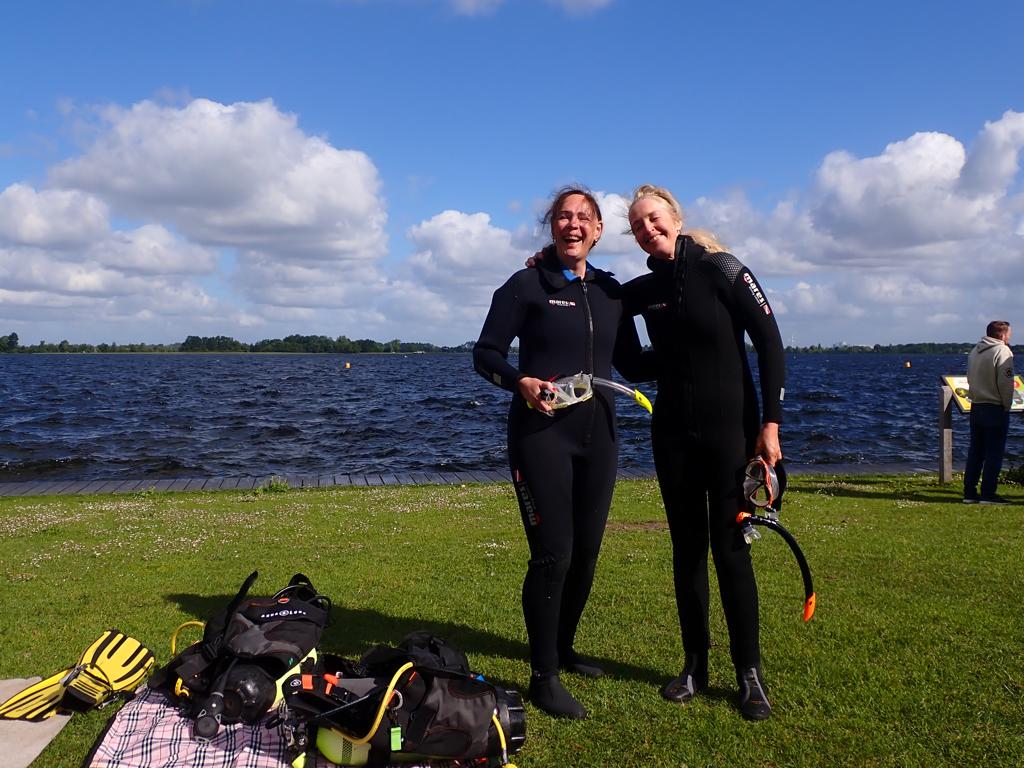 Caroline with her best friend