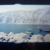 Vintage photo of a bay in Musandam in Oman