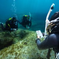An IDC candidate practices teaching a Rescue Diver course in Malta