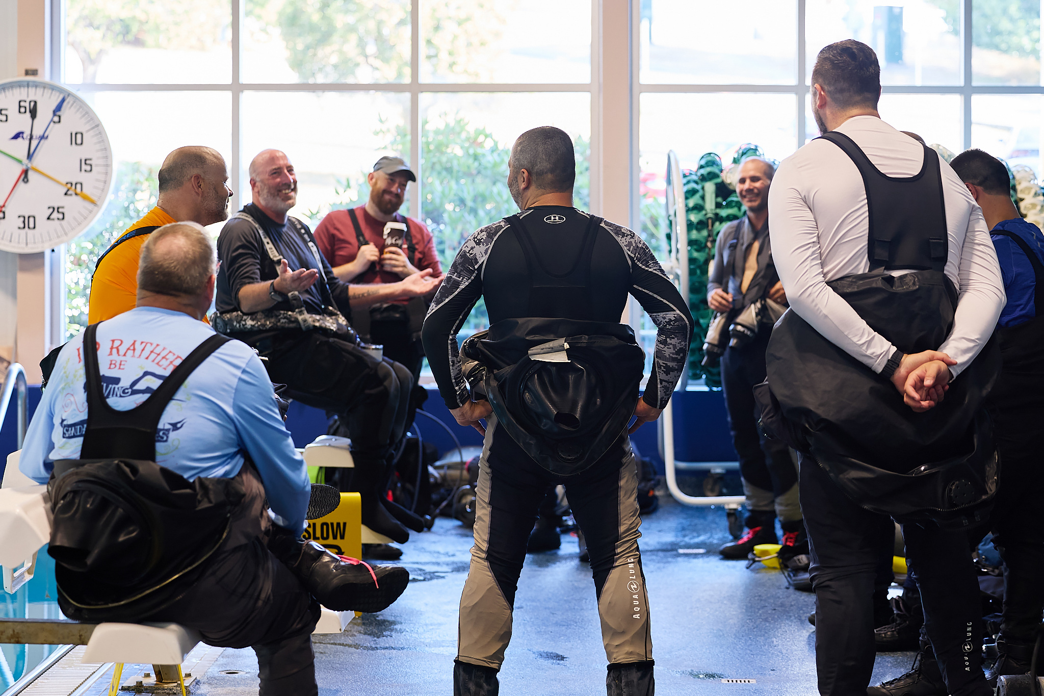 invictus course participants standing around together