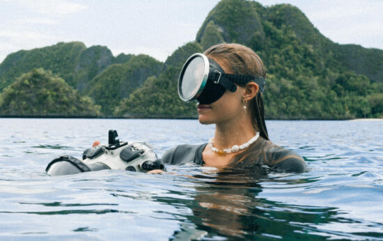 Emma Hanney photographer in the water